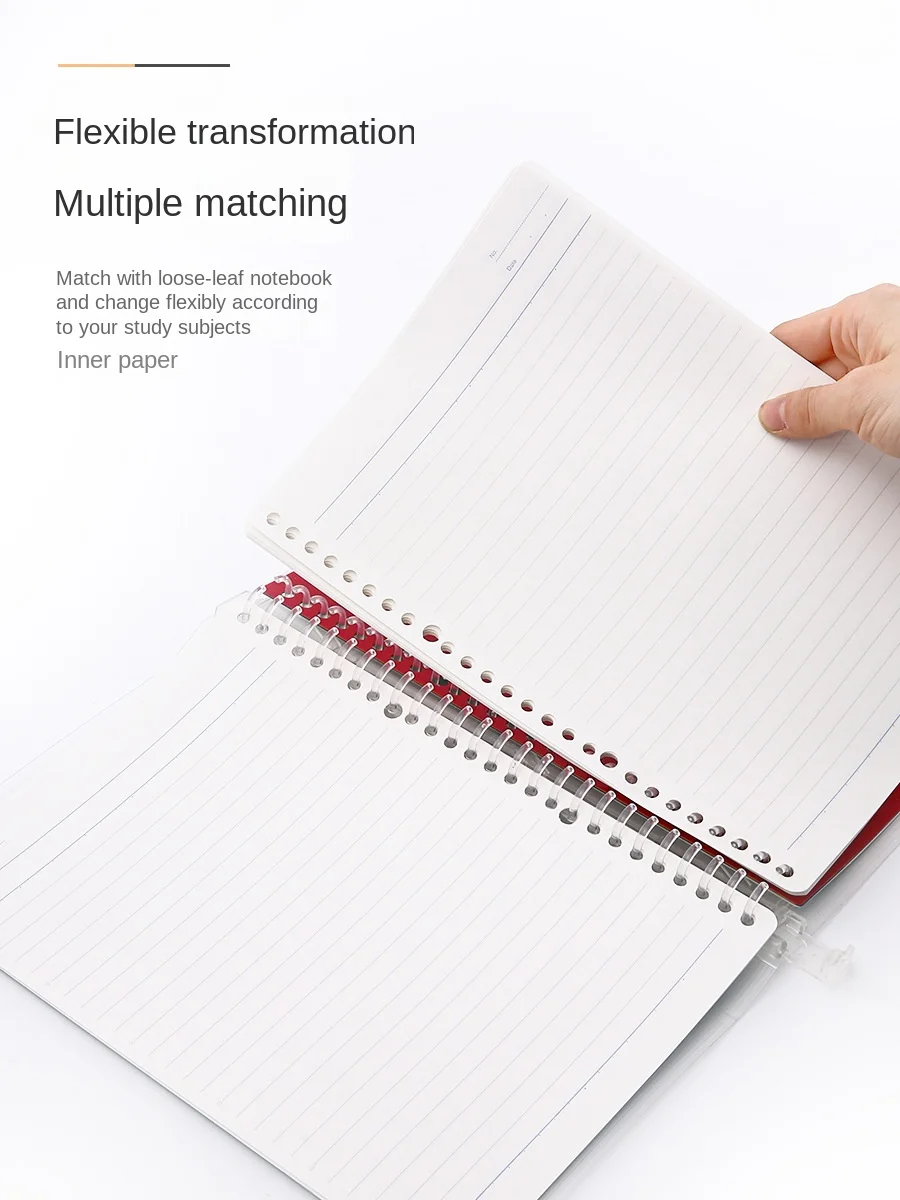 Loose Leaf Notebook Refill Paper Book A4 B5 A5 Spiral Binder Inner Dotted Line Blank Horizontal Grid Office Planner