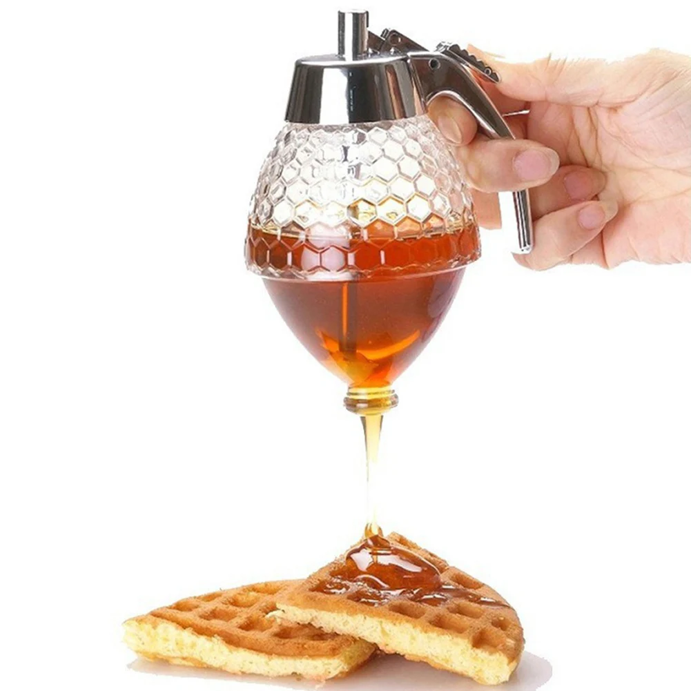 Honey Squeeze Storage Kitchen Honey Container Dispenser Honey Syrup Dispenser ABS Pot Vintage Honeycomb Bottle 2