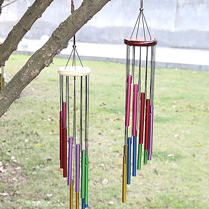 New 12 Tubes Wind Chimes Pendant Aluminum Tube Metal Pipe Wind Chimes Bells Balcony Outdoor Yard Garden Home Decoration 1PC 6