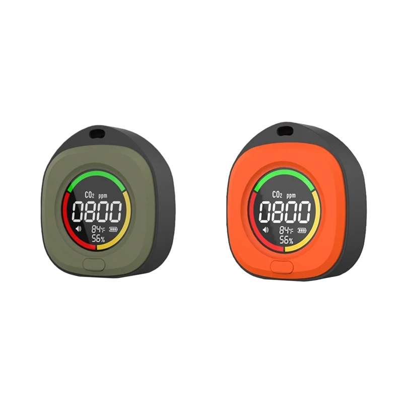 A75T K5C Mini Carbon Dioxide Detector CO Tester Air Quality Portable Monitor LED Screen USB Typc-C Charging Indoor