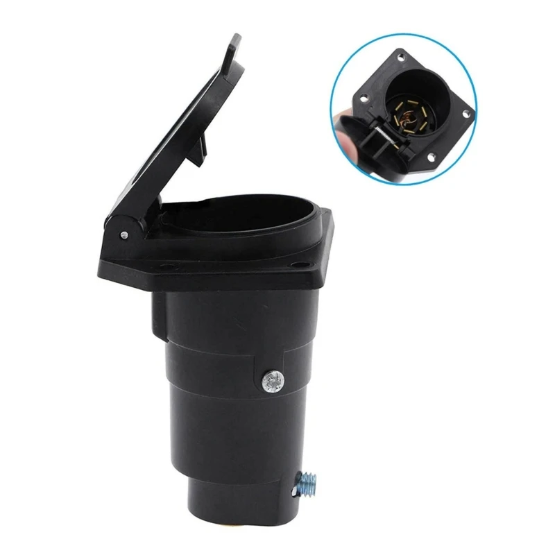 America Style 12V 7 Pin Trailer Adapter Wiring Connectors Trailer Plug Socket