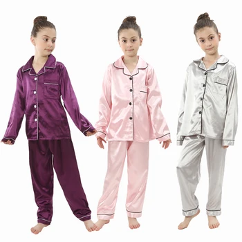 Silky Kids Satin Pajamas 1