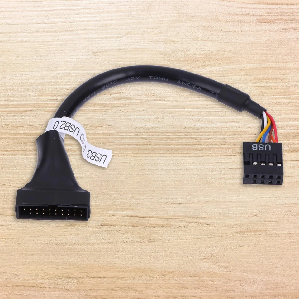 USB 20 Pin to 9 Pin Female Splitter Adapter Cable
