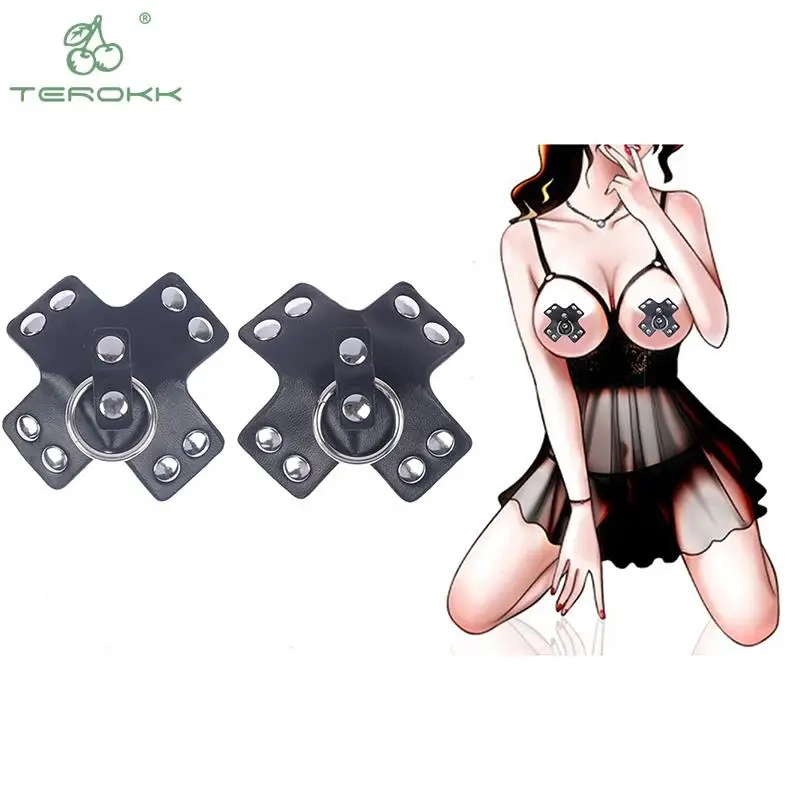 

1Pair ​Sexy Women PU Leather Nipple Cover Protector Reusable Breast Wear Nipple Pasties Bra Pads Chest Nipple Cover Adult Use