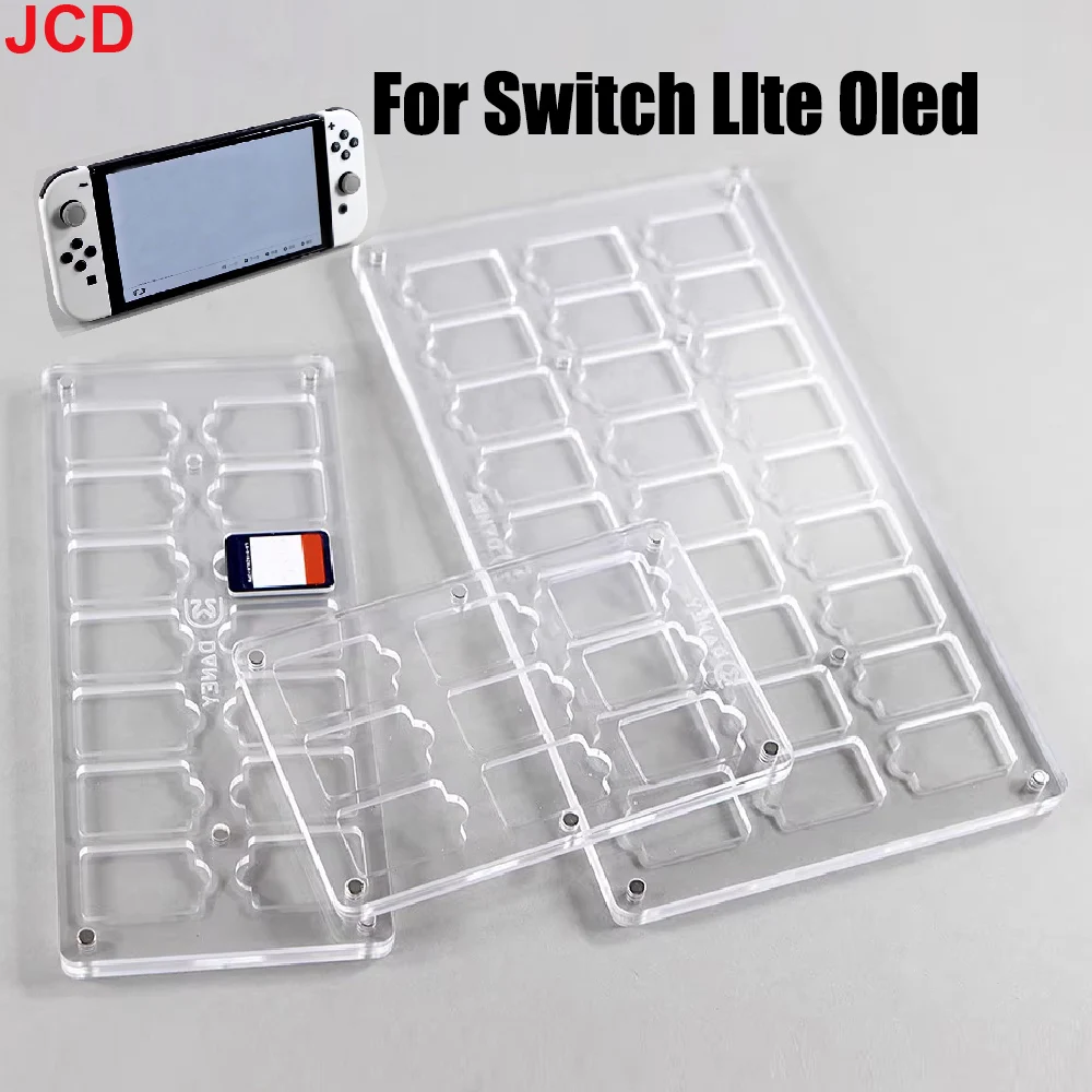 

JCD For Switch Game Magnetic Card Case For Switch Llte Oled Storage Card Case Acrylic 9/14/27 Grids Magnetic Card Display Box