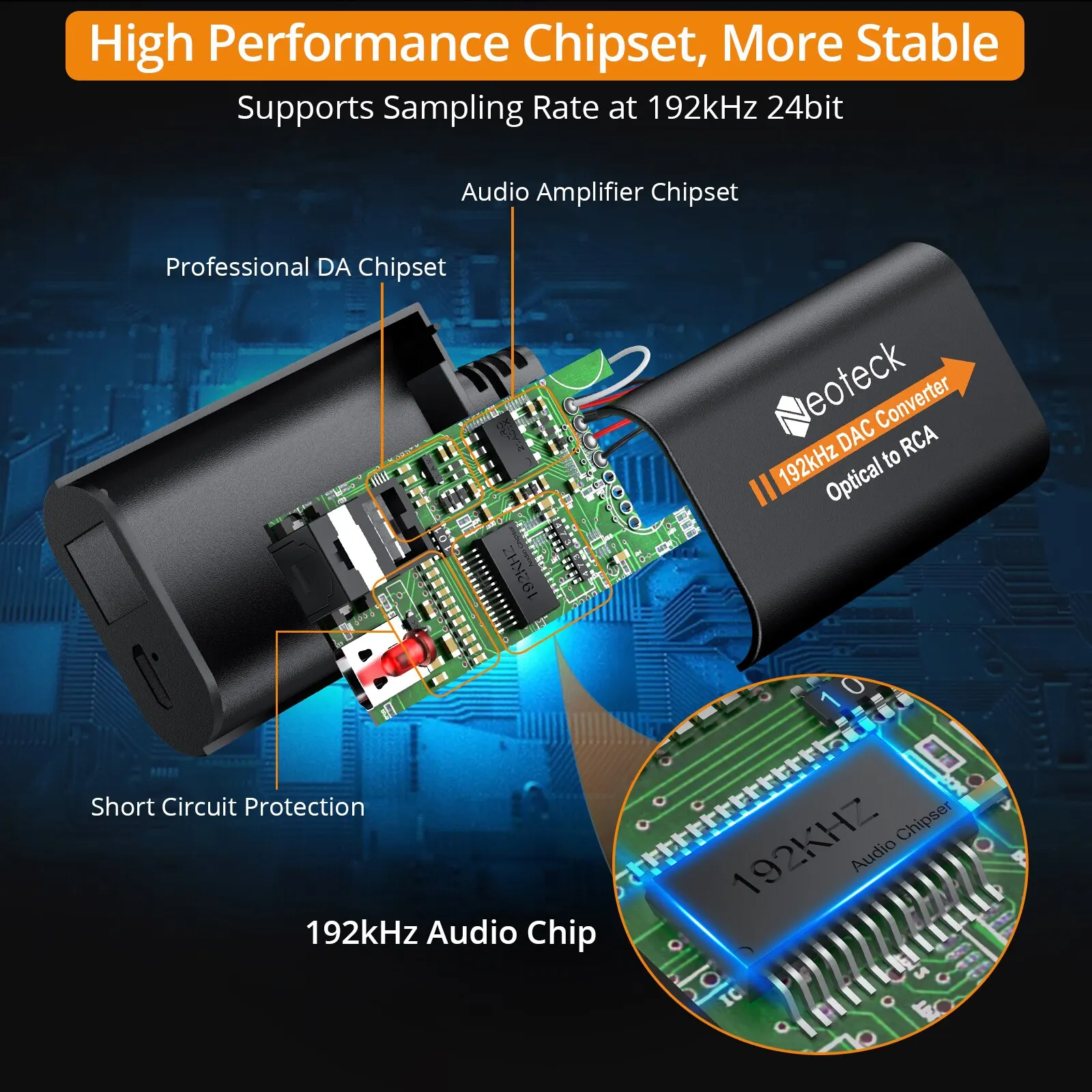 Convertitore Audio HDMI A Ottico/Coassiale - DAC 192kHz, Con Volume Regolabile E Switch, Per TV E Home Theater - Foto 8