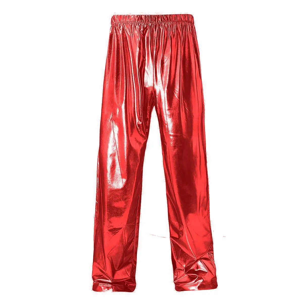 Mens Elastic Waist Loose Fit Dance Pants
