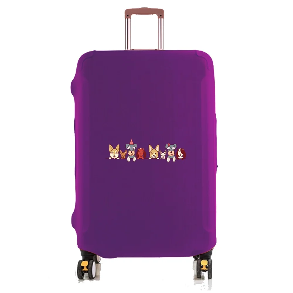 Suitcase Elastic Dust Cover Luggage Cover for 18~28 Inch Purple Travel Password Box Trolley Case Protective Cover Cartoon Print