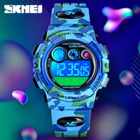 SKMEI 1547 Young And Energetic Dial Design 50M Waterproof Colorful LED+EL Lights relogio infantil Children's Sport Kids Watches 2