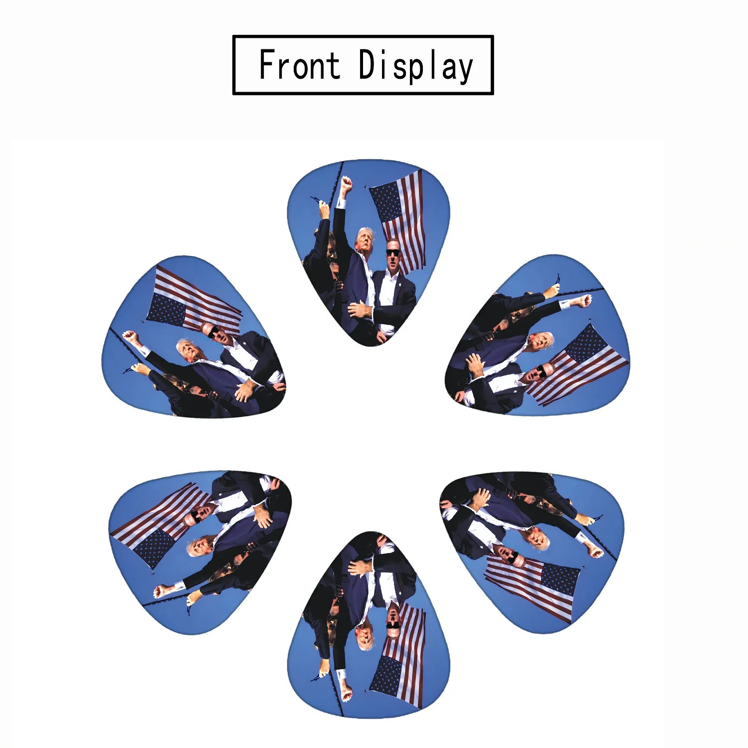 6 Pcs Original Sound Guitar Picks Double-Sided Printed Ukulele Guitar Finger Shrapnel Keychain Holster Gift For Music Lovers guitar picks