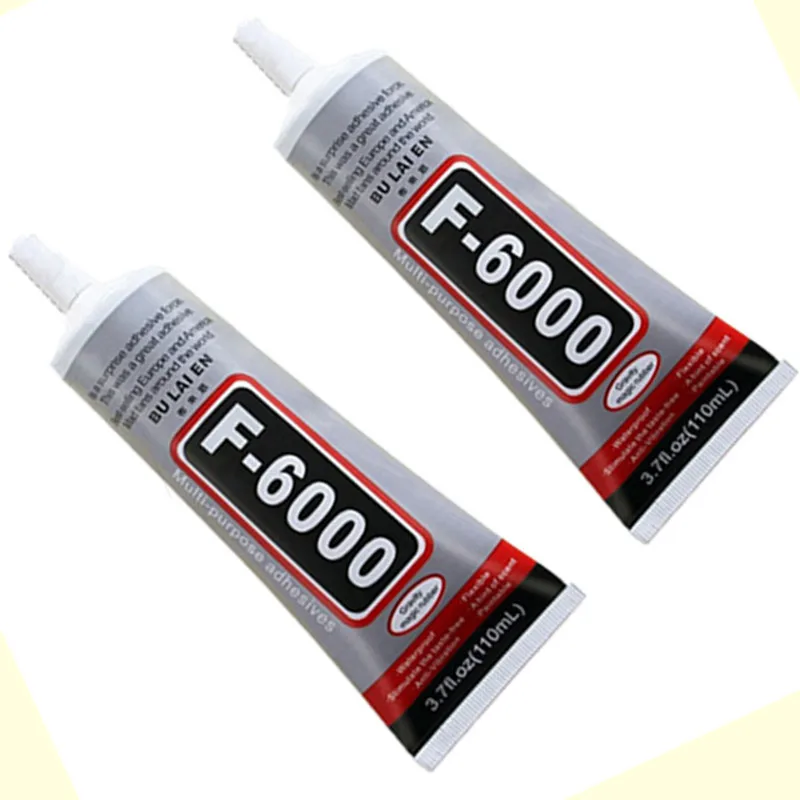 

2pcs 110ml F6000 Super Glue Liquid Contact Adhesive Make Crystal Jewelry Bond Leather Wood Metal Repair Phone Screen Glass Nail