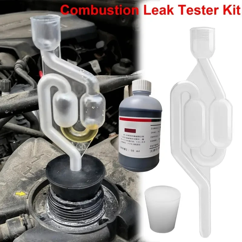 Combustion Leak Tester Kit 50ml Blown Head Gasket Block Detector Petrol/Diesel Fluid Car Repair Tool