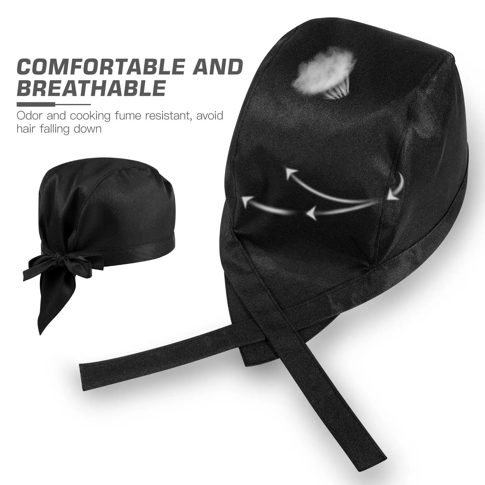 Chef Hat Hats Cap Kids Women Cooking Men Elastic Adjustable Restaurant Adult Black Baker Caps Cook Waiter Kitchen Working
