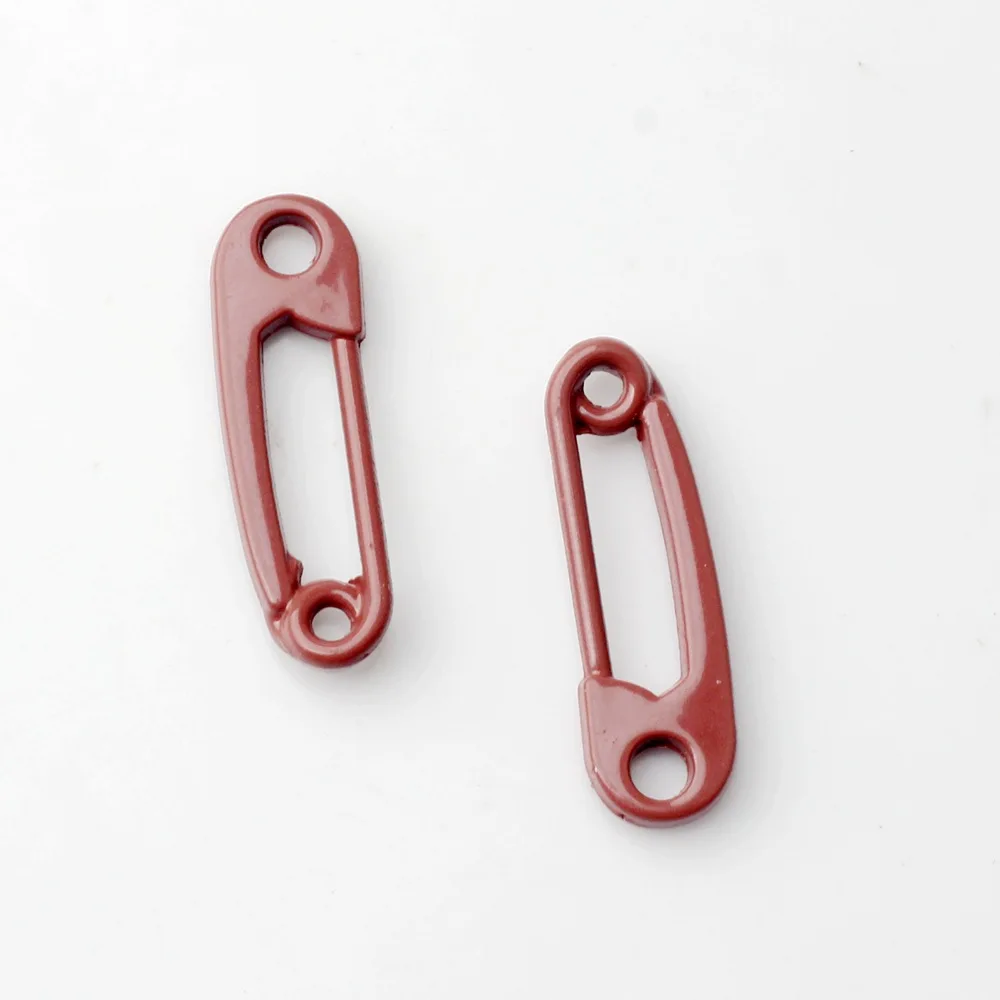 Colorful Zinc Alloy Charms Pendant with Enamel Painted Paper Clip