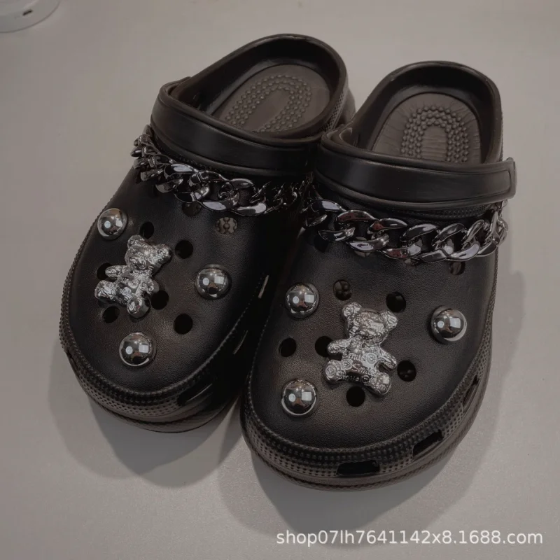 

DIY Cartoon Cute Croc Charms Designer Fashion Punk Vintage Chain Shoe Charms for Croc All-match Lovely Bear Croc Decorations New