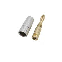 4mm Audio Speaker Banana Plugs Connector Wire Cable Screw Lock 4mm Banana Plug Male Connectors 2