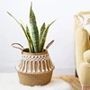 Macrame Home and garden kitchen accessories storage Organizer seagrass storage wicker basket storage basket flower pot basket 4