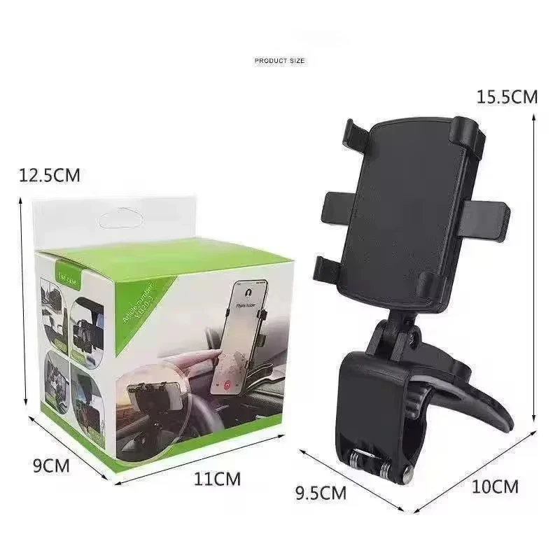 Supporto per telefono per auto da 360 gradi Supporti per smartphone universali Supporto per cruscotto per rack per auto per staffa fissa per telefono cellulare con impugnatura automatica - Image 5