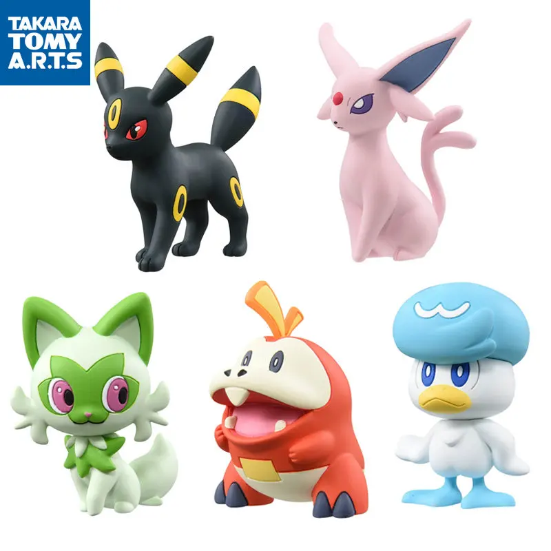 

TAKARA TOMY Original Pokemon Anime Figures Umbreon Espeon Sprigatito Fuecoco Quaxly Cute Action Figure Toys Gifts for Children