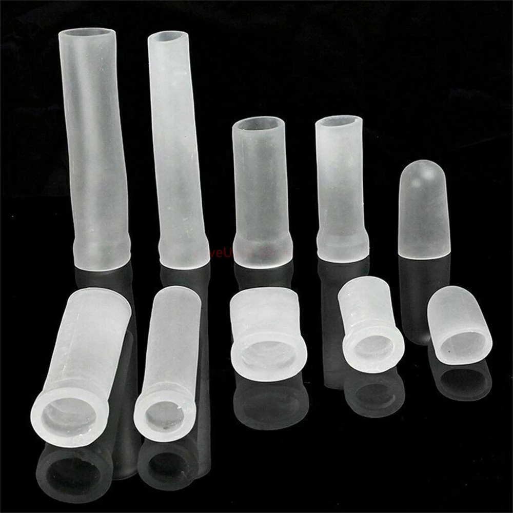 Penis Sleeve Extender Pump Vacuum Cap Accessories Enlargement Glans Protector Reusable Silicone Case Various Sizes Clamping Kit vacuum sex toy,penis sleeve,penis pump,penis enlargement