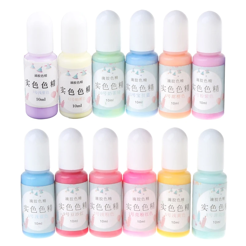 12 Bottles Liquid Macaron Candy Color Resin Pigment Dye Resin Epoxy Jewelry DIY Pigment epoxy resin pigment candle dyes pigment mica powder pigment pearlescent powder pigment luminous powder pigment pearl powder pigment luminous powder paint soap dye pigments acrylic paint pigment silicone color pigment