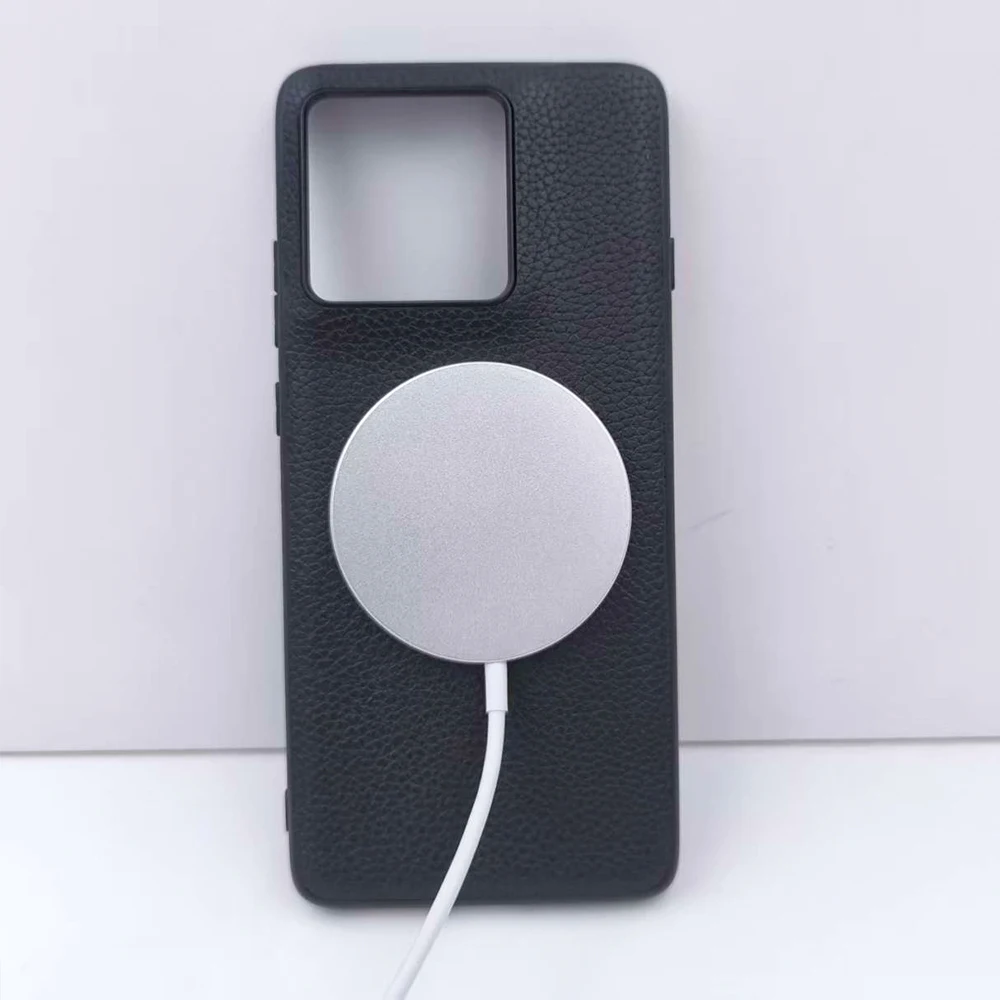 Magnetic Wireless Charging Litchi Texture Shockproof Case
