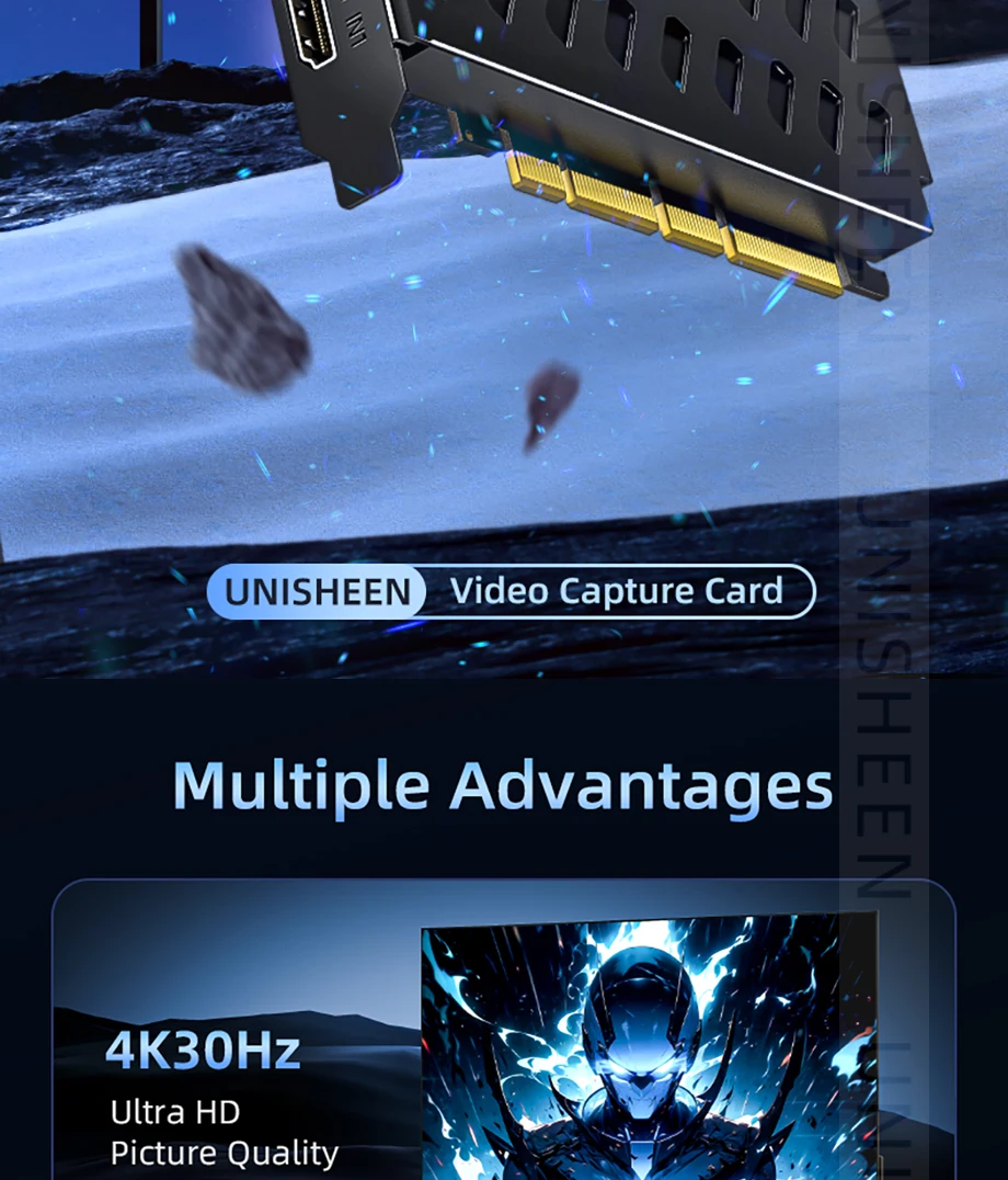 4Channel 2160p OBS Vmix Wirecast Streaming Quad HDMI Broadcast PCI Express UHD V