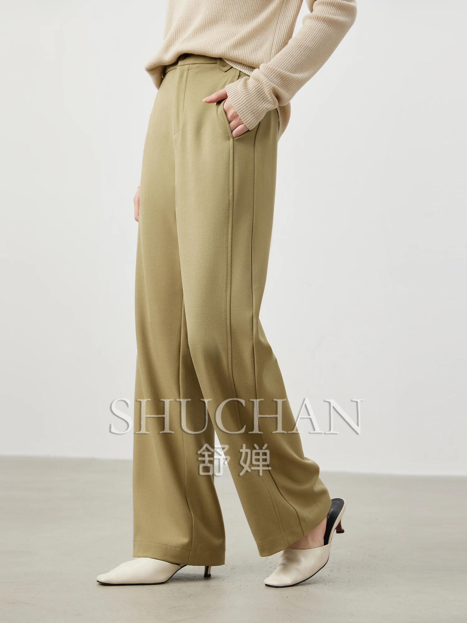 2024 new pantalones mujer  trousers women  Polyester  wide leg pants women  pants women  pantalon pour femme