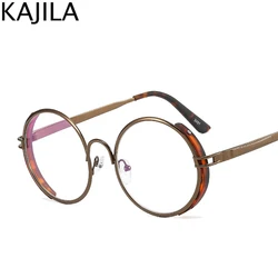 Round Computer Anti Blue Light Glasses Frame Women 2022 New Trendy Gaming Reading Optical Myopia Eyeglasses With Prescription
