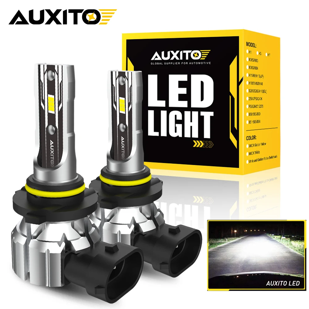 

2 шт., фары AUXITO 9005 HB3, 9006 лм, без вентилятора