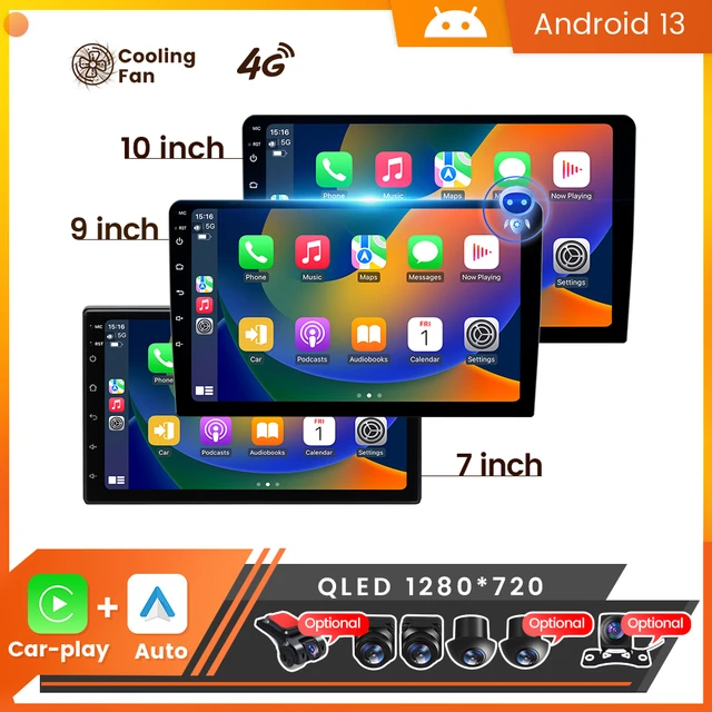 Autoradio GPS ANDROID 13 Octa Core 1 DIN 10,1 HD USB SD HDMI