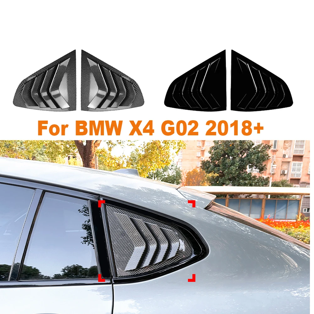 

Car Rear Window Shutter Cover Trim Window Louver Side Vent Trim Auto Accessories For BMW X4 G02 2018+