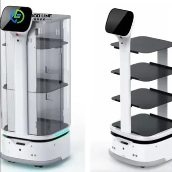 Home Customized Autonomous Restaurant/Hotel Food Delivery Robot Bellabot Pudu 0.6-1.2m/s Speed 5-8H Work Time 4 Compartments 1
