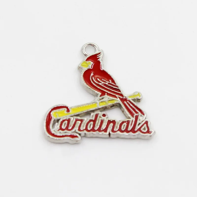 NEW Baseball St. Louis Cardinals charm antique silver plated crystal jewelry  - AliExpress
