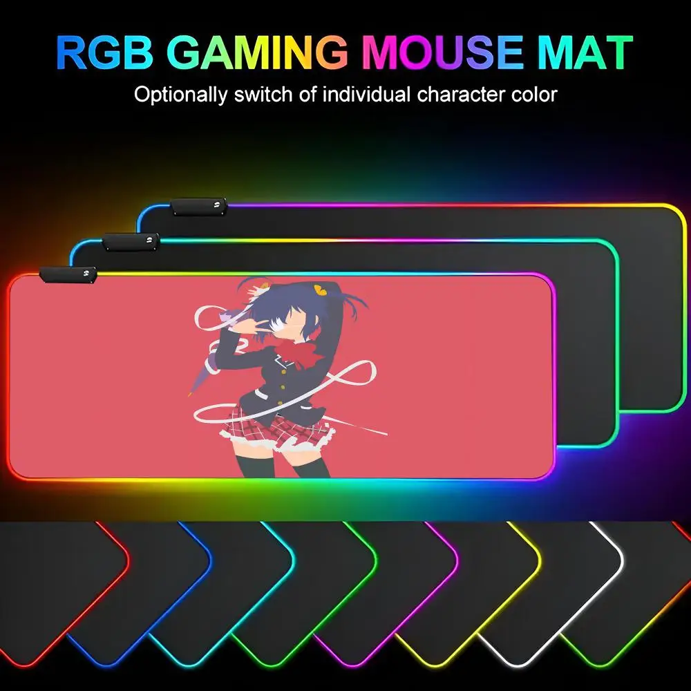

Коврик для мыши Love, Chunibyo и другие бредионы, коврик для мыши Rgb, игровой коврик для мыши с подсветкой, аксессуары для ПК, игровая клавиатура, коврик с подсветкой