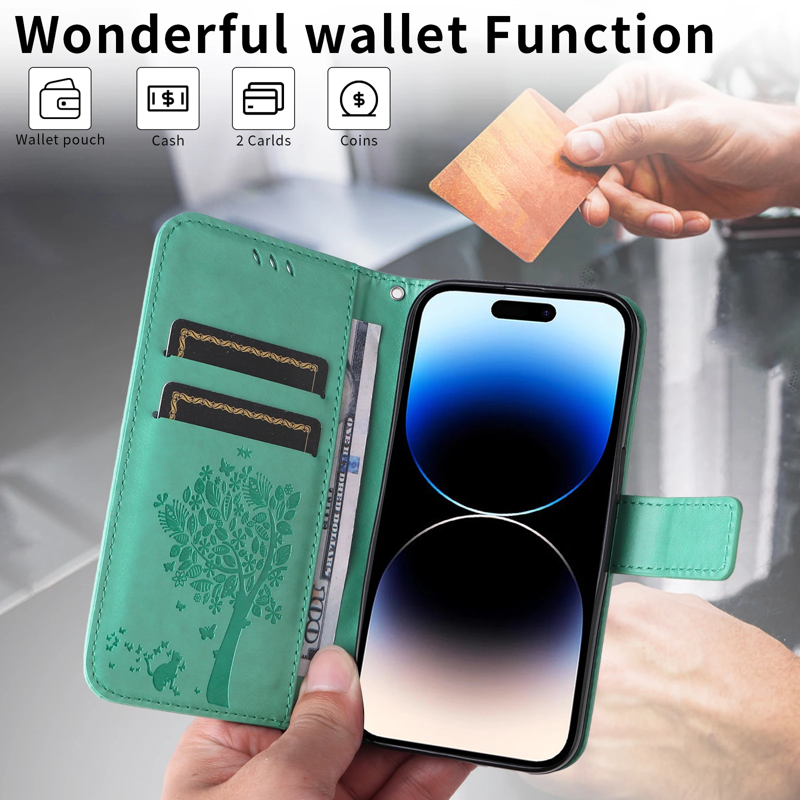Shockproof Flip Magnetic Wallet Leather Phone Case - Skin Friendly Cover