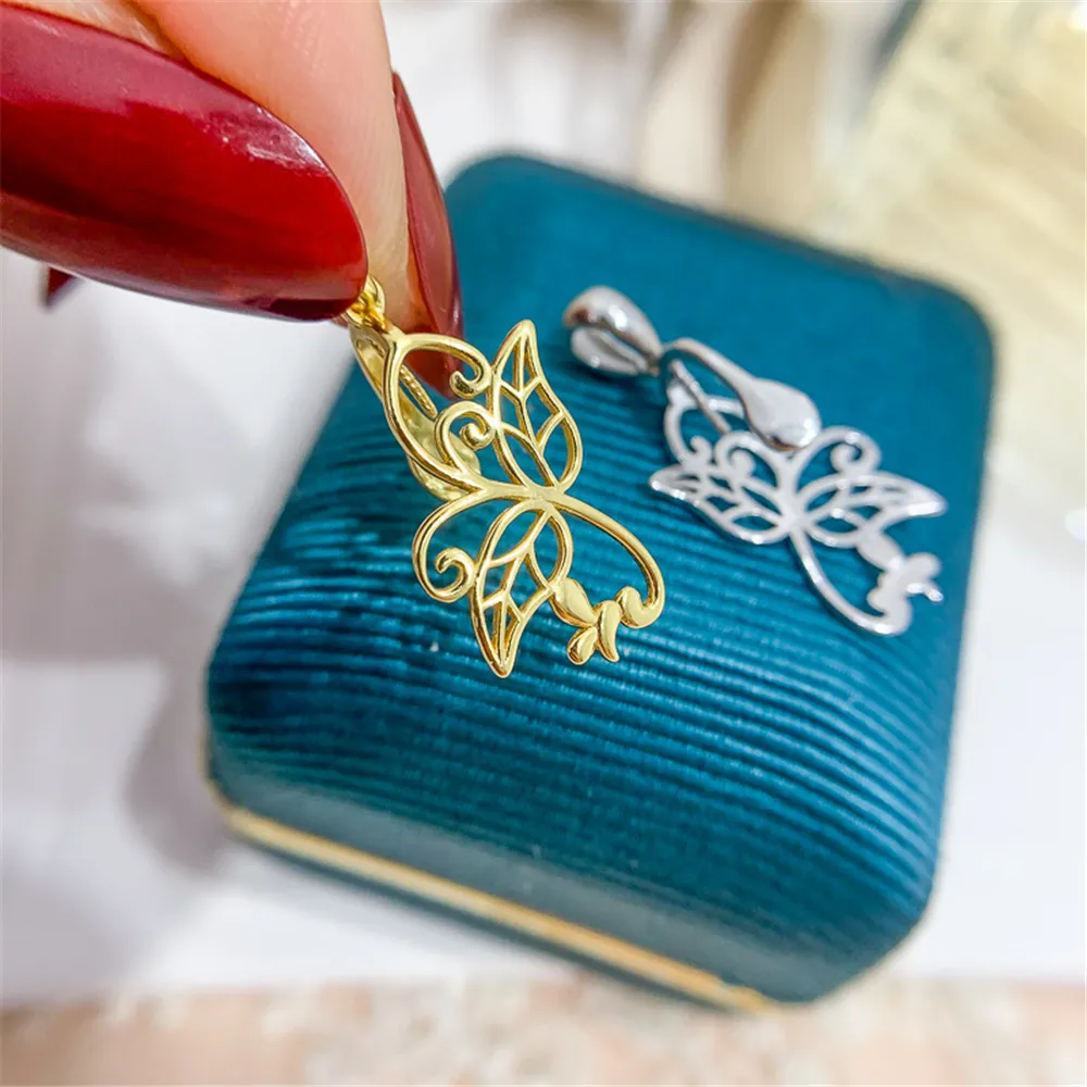 

S925 Sterling Silver Pearl Pendant Settings Blank/Base For DIY Pendant Jewelry Making Accessories Suitable for Bead