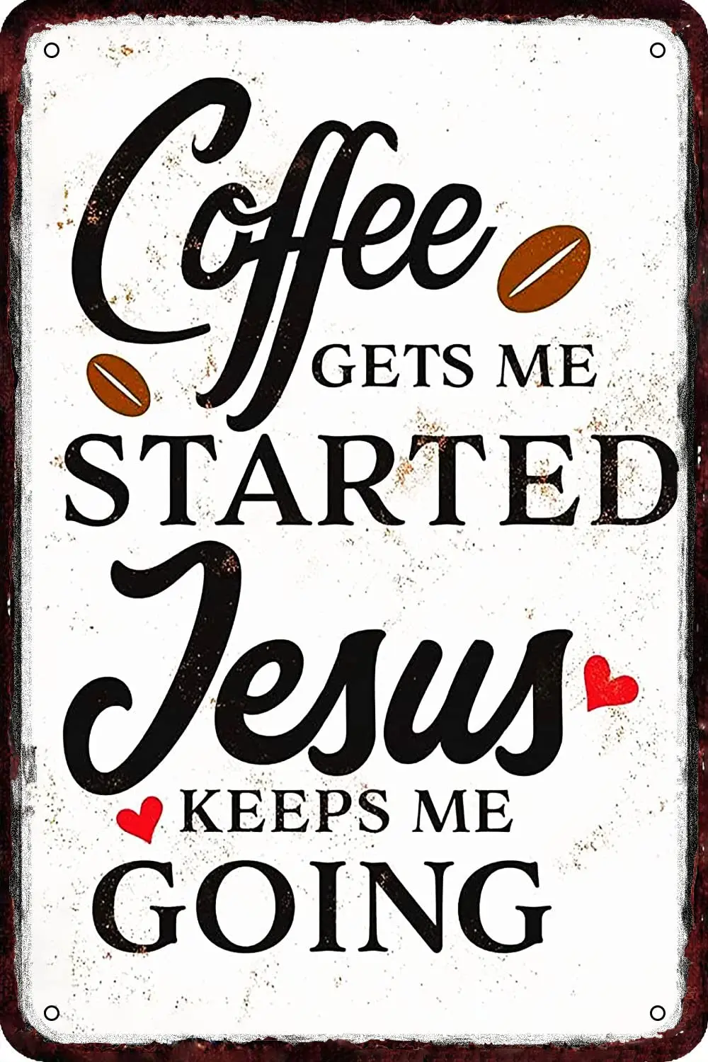 Винтажный металлический жестяной знак с изображением Иисуса из кофе и надписью «Keep Me Going», Настенный декор, забавные украшения в стиле ретро для дома, мужская пещера