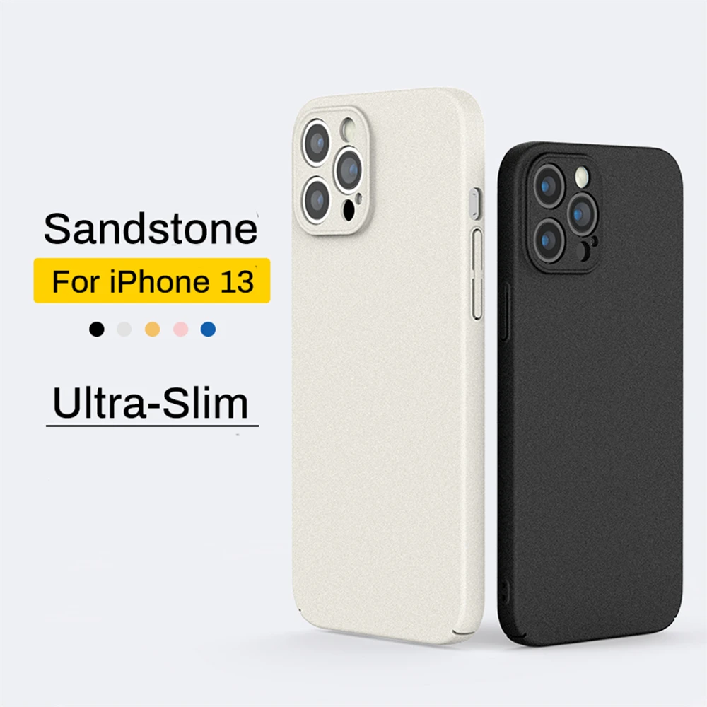 Luxury Sandstone Matte Ultra-Thin Hard Phone Case - Slim PC Bumper Back Cover