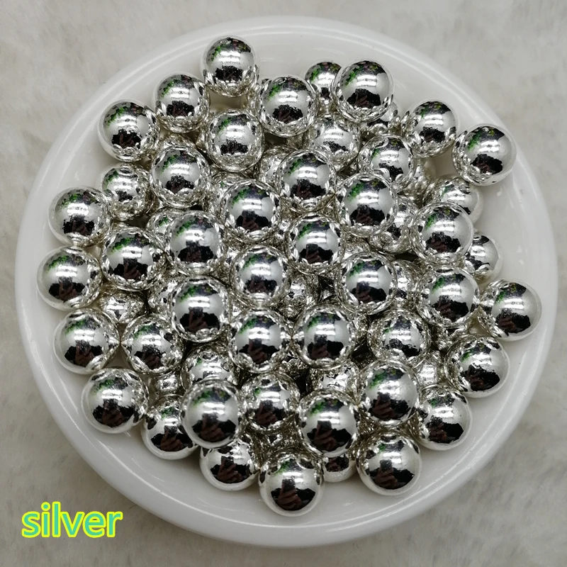 

4 / 6 / 8 /10mm No Hole Beads Acrylic Round Pearl Loose Beads For Jewelry Making