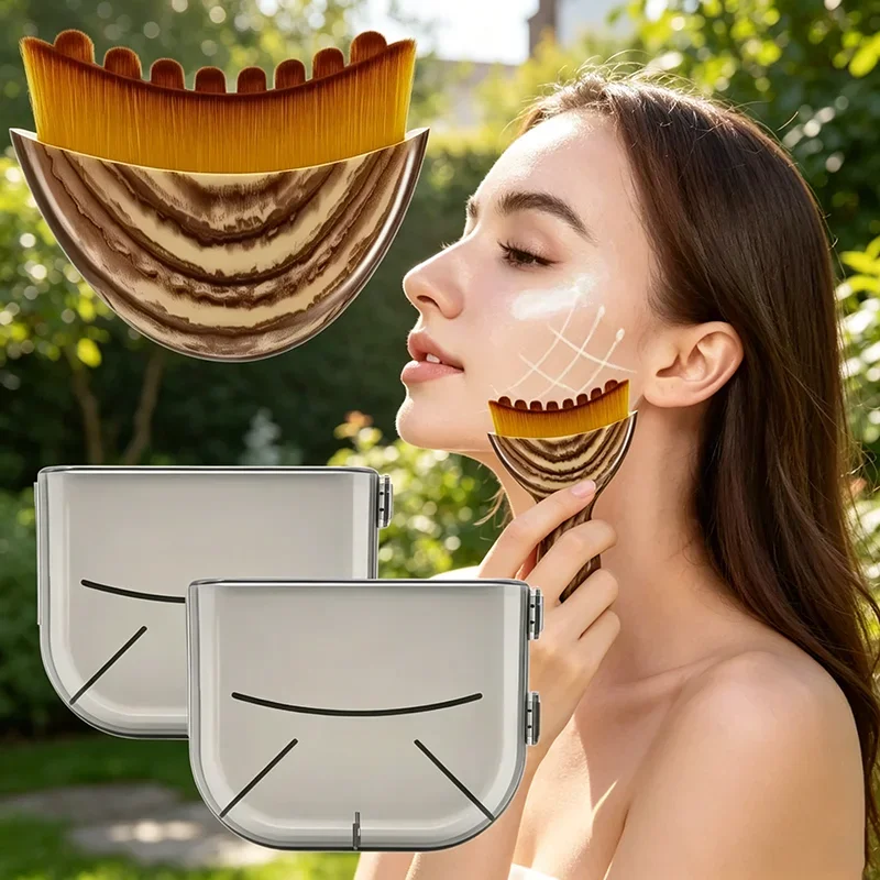 Ergonomic Precise Fit Face Lymphatic Brush Lymph Drainage Massager Facial Contouring Portable Beauty Tool for Women Skin Massage