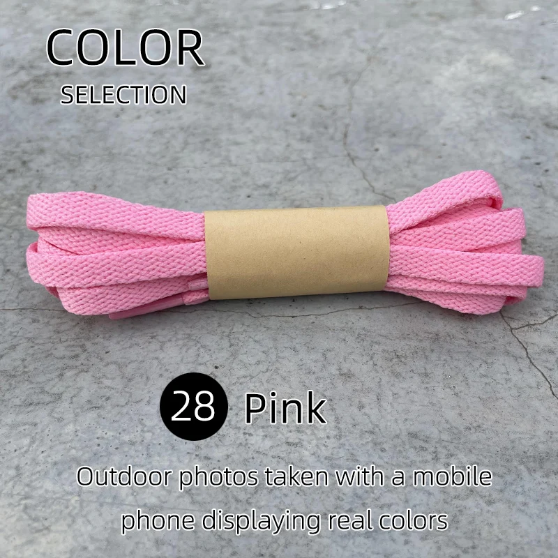 HIBERNI Pink Red Flat Wide Shoelaces - Versatile Shoe Accessories