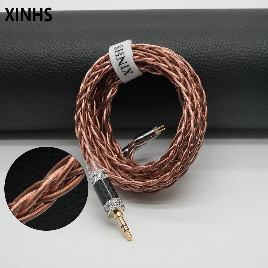 Xinhs-hifiヘッドフォンケーブル、k01、8コア、7nブライト銅7n