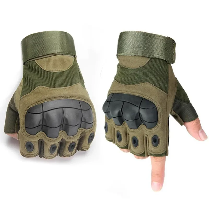 Fingerless Gloves bicycle Men's gloves Shooting Paintball Motorcycle Gloves Combat Hard Knuckle Glove cycling gloves motorcycle gloves sport gloves sports half finger gloves military gloves