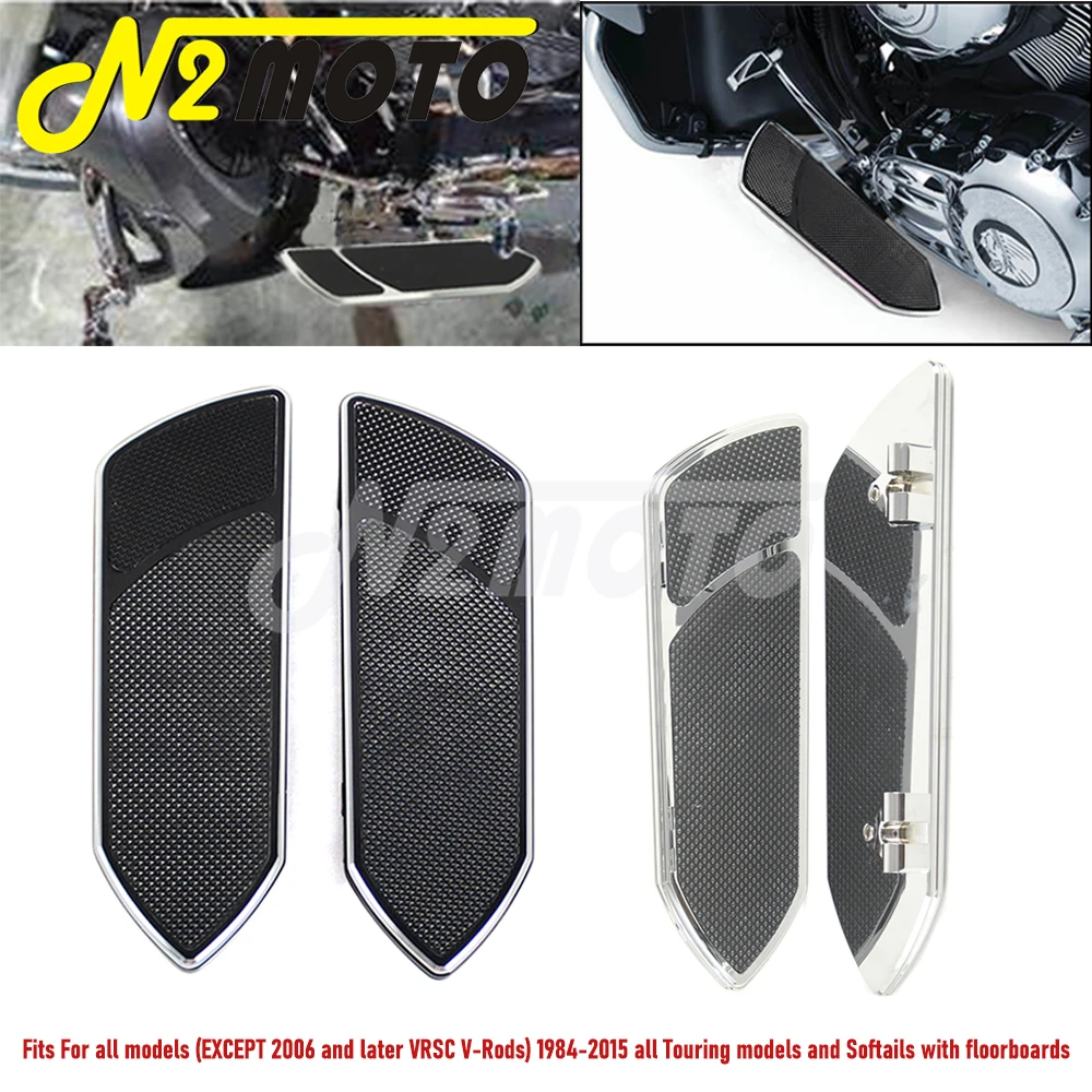 

Motorcycle Lower Rider Floorboards Footpegs For Harley Touring FLHT FLHR Softail Slim Deluxe 1984-2016 Front Footboard Footrest