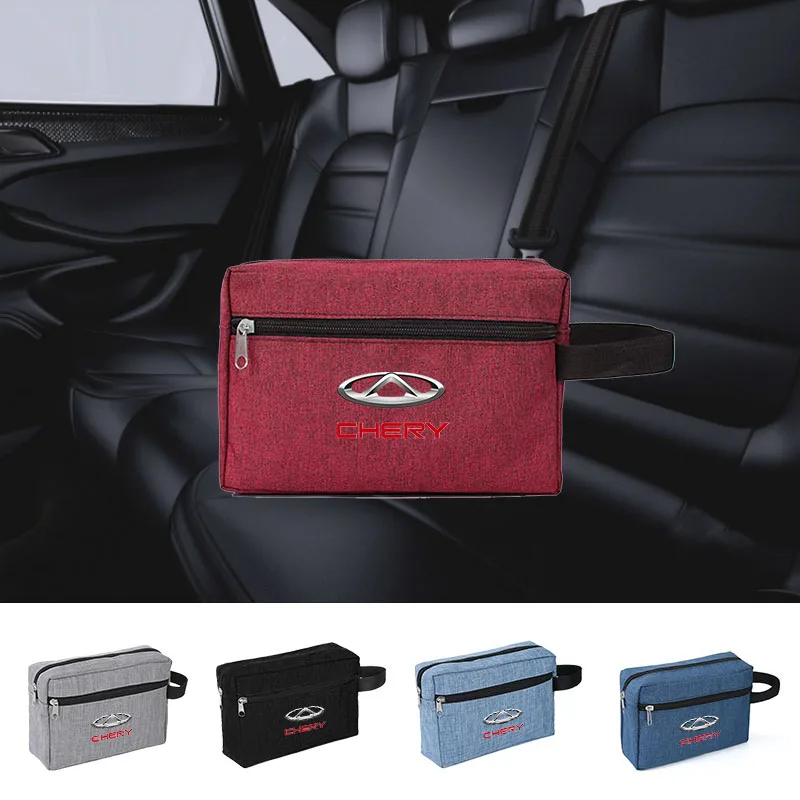 

Car Portable USB Data Line Charger Plug Car keys driver's license Storage Bag For Chery Arrizo 5 Tiggo Blossom 3 8 7 3X 5X GX A1