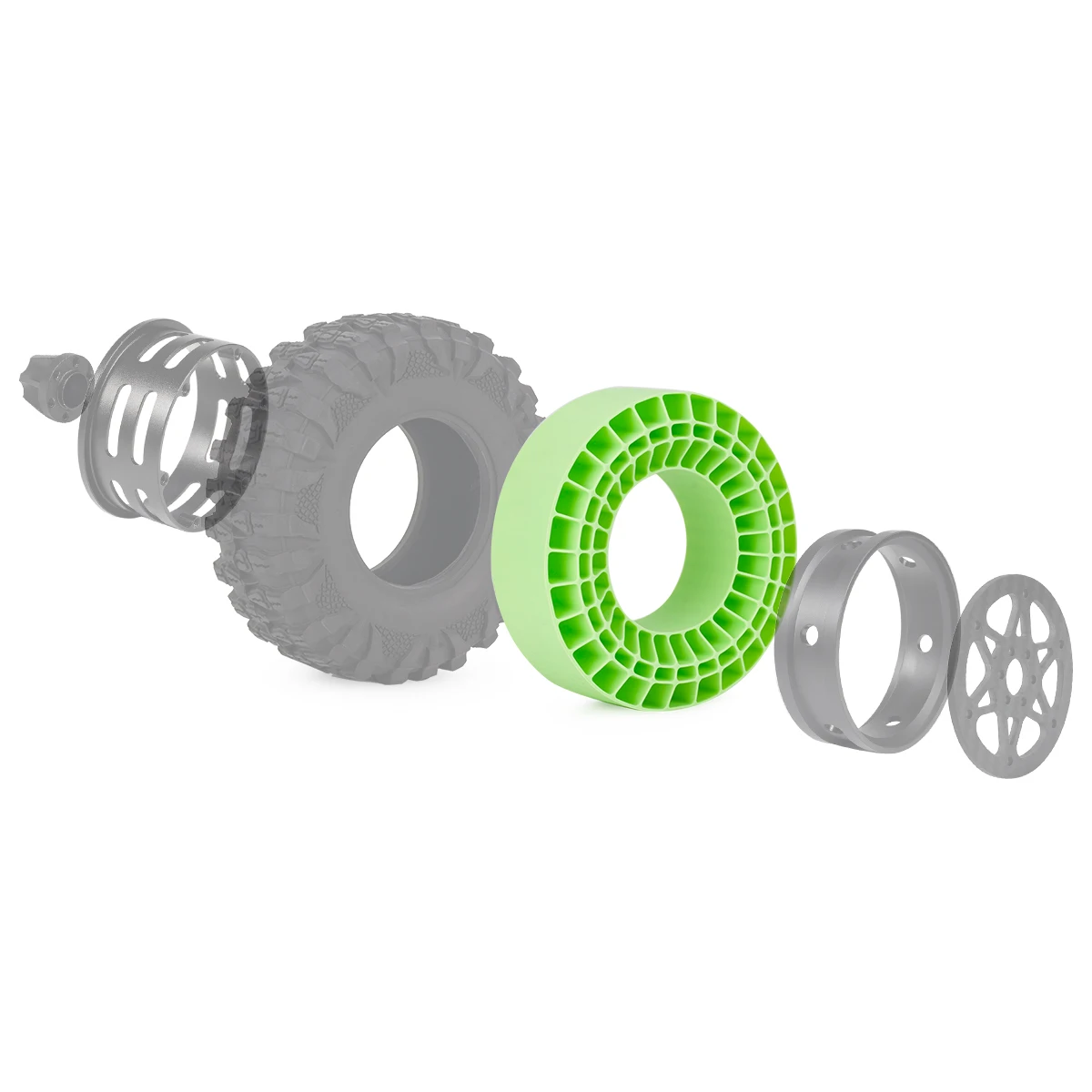 Mousse de Inserção de Borracha de Silicone 2.2" 125x45mm 4pçs para RC Crawler 1/10
