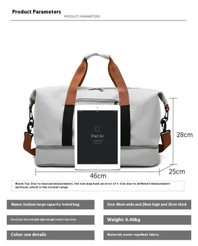 Feriales XL Sport- & Reisetasche – Wasserdichtes Business-Gepäck & Duffle-Bag – Multifunktionale Umhängetasche für Fitness, Kurzreisen & Outdoor 2