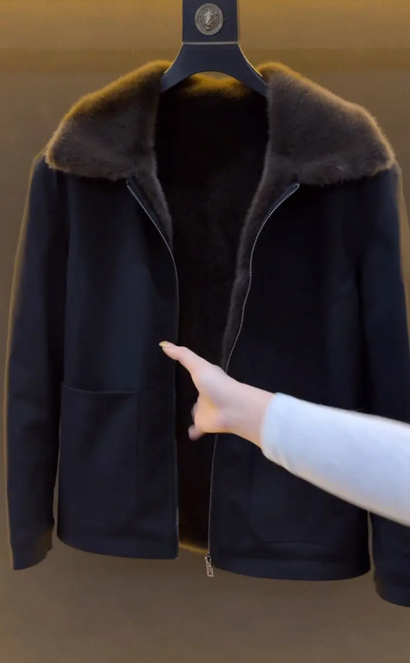 Hochwertige Fleecejacke, Modisch, Cool und Lässig, Trendiges Herren-Oberteil, Chinesischer Stil Übergrößen-Kleidung – Detail 8