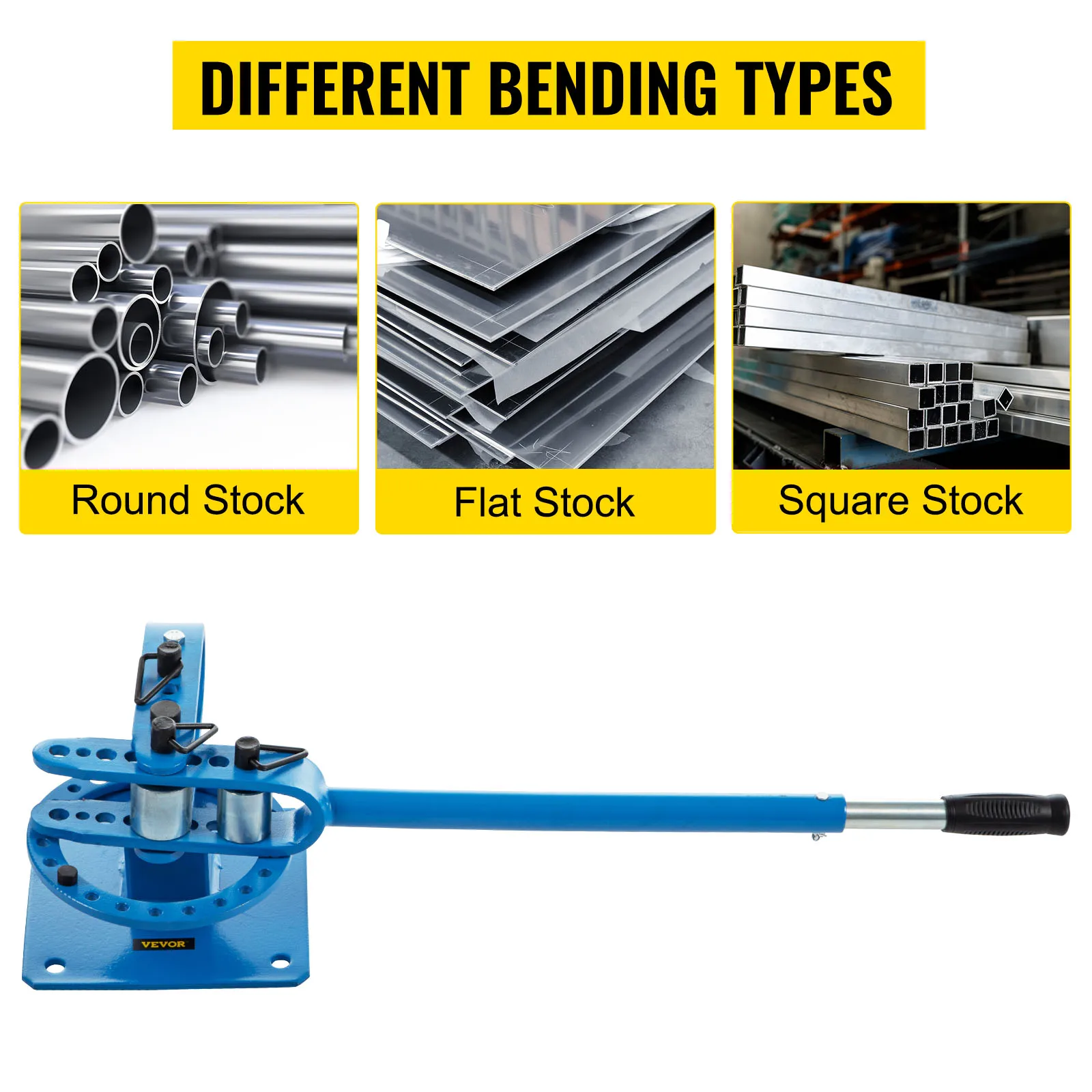 S7cbb3336aeea4049b9ad336e2f629a7bZ Pipe Bender YP-9 Manual Bench Steel Tube Bending Kit with 7Dies 1-3in Multifunction Compact Flat Bar Rod Brake Bends Tool Mallzona